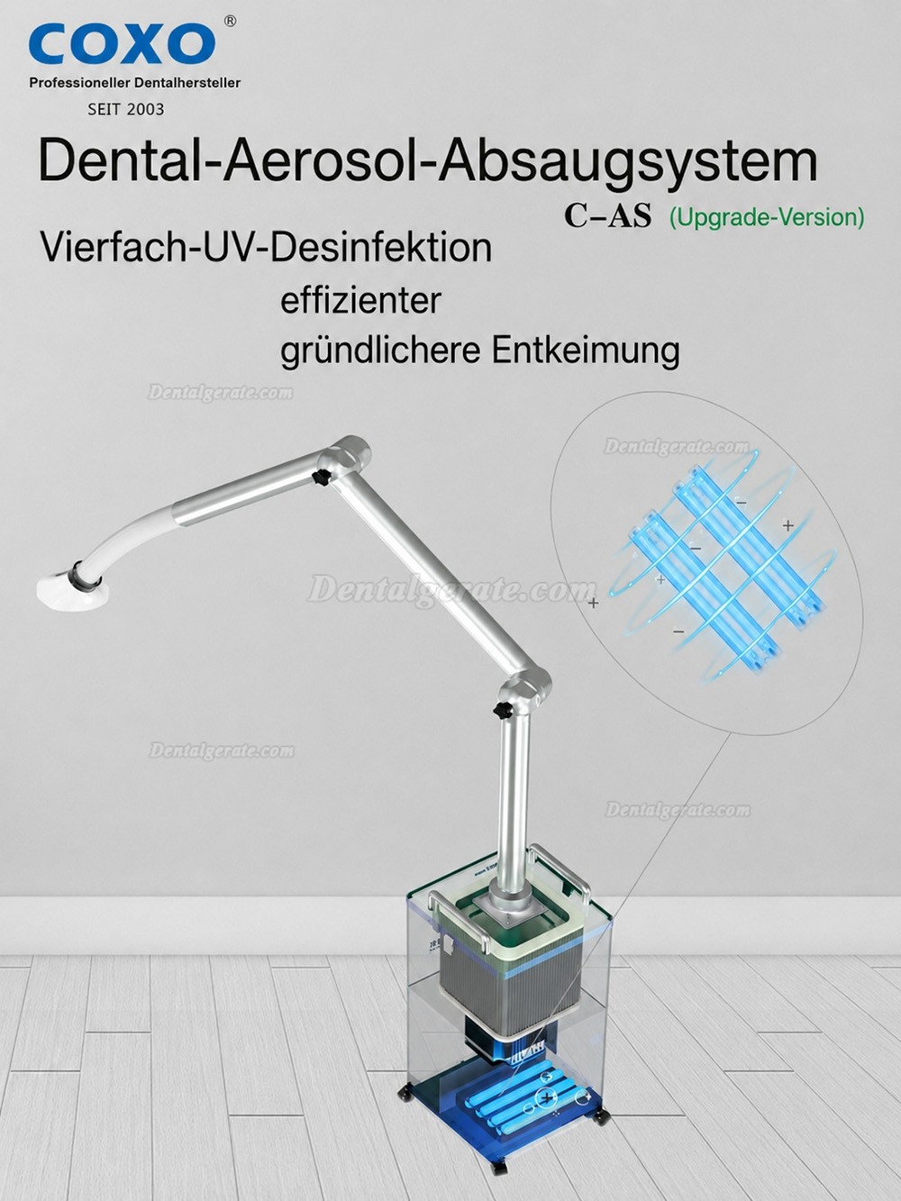 YUSENDENT® Upgrade-Version Externe orale Aerosol Absaugung mit UV-Desinfektion YUSENDENT® Upgrade-Version Externe orale Aerosol Absaugung mit UV-Desinfektion